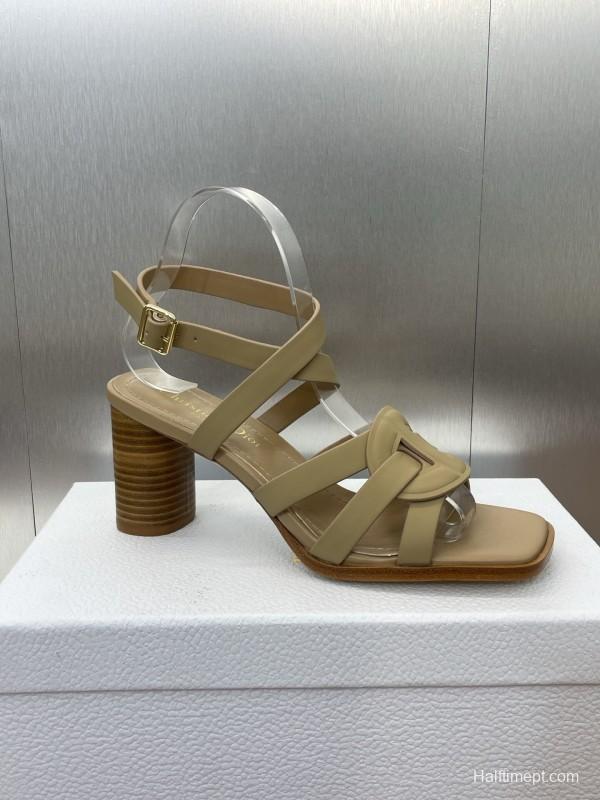 Dior D-Club Jelly Color Hollow Layered Cross Strap High Heel Women Shoes - KFY00290