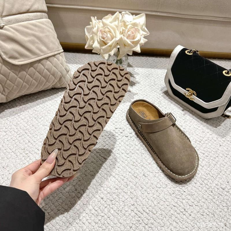 Birkenstock 2025 SS Two-Way Womens Sandals with Suede Leather and Retro Buckle - LY00240