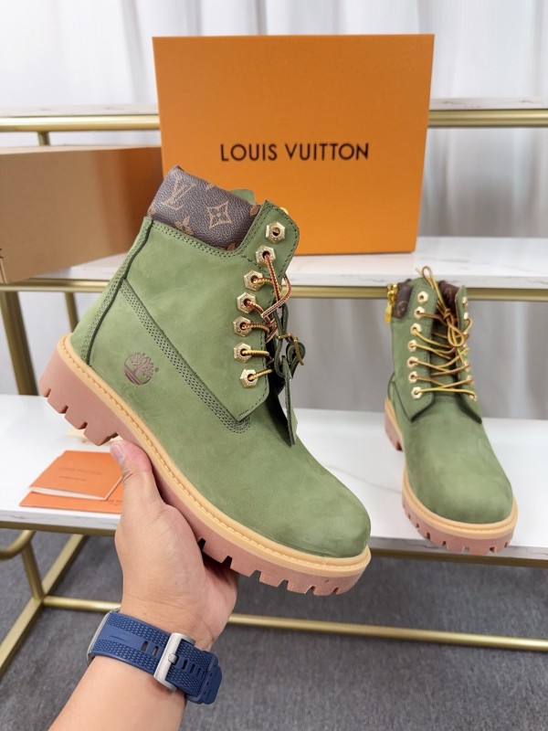 Timberland x LV Monogram Ankle Boots Waterproof Suede - LY00380