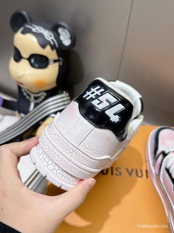 Louis Vuitton Trainer Basketball Series Cracked Ice Glue Process Sneakers - LY00490