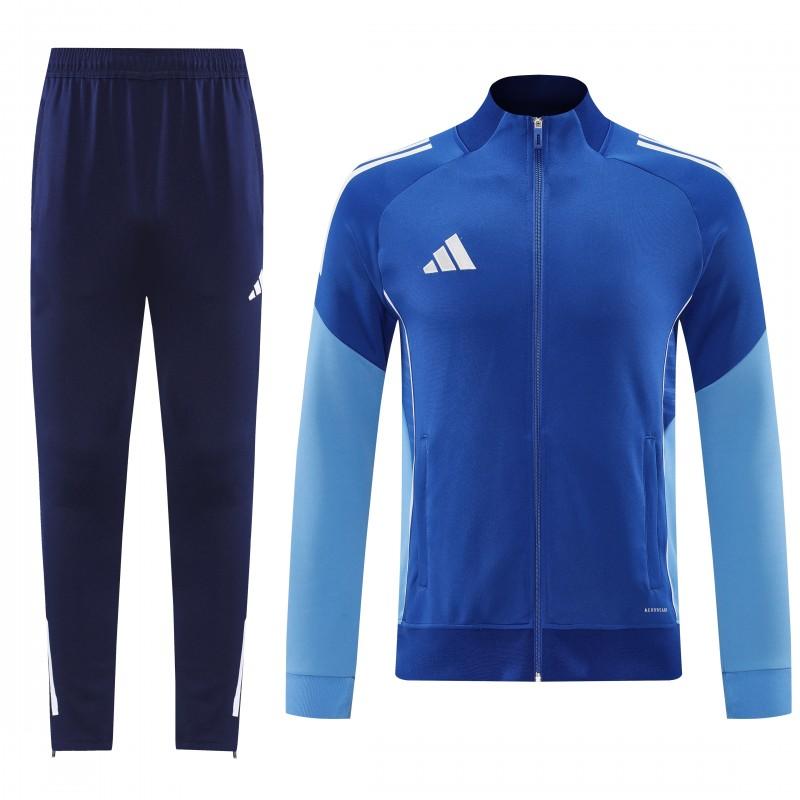 2025 Adidas Colorful Blue Full Zipper Jacket+Long Pants