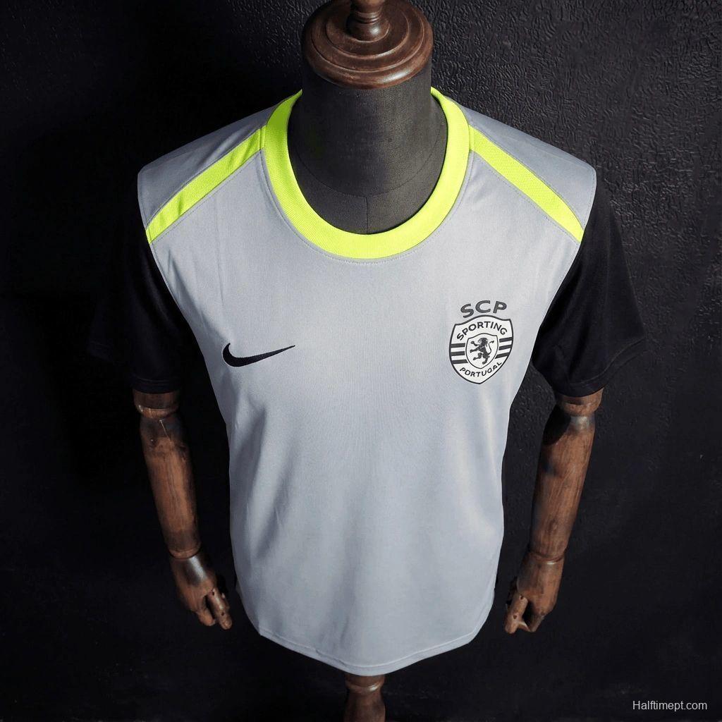 25/26 Sporting Lisbon Training Jersey Gray Jersey