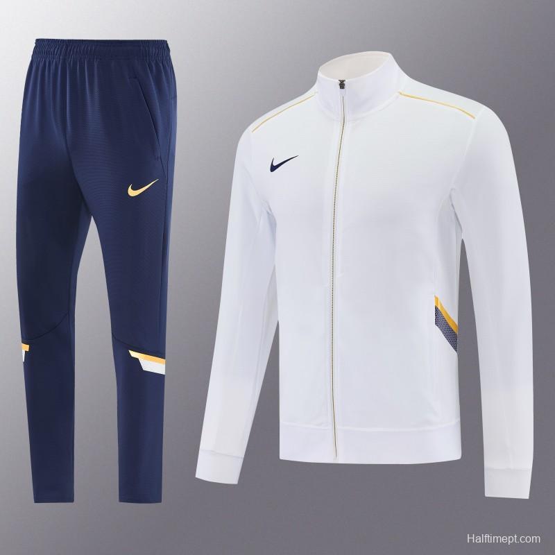 2026 NIKE White Full Zipper Jacket + Long Pants
