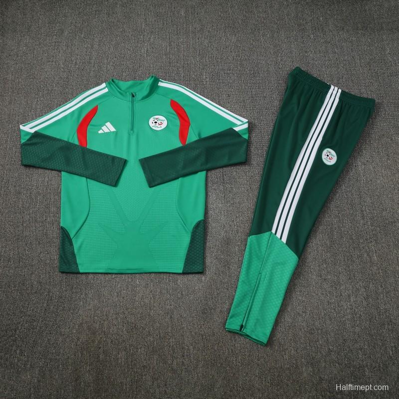 26/27  Algeria Green Half Zipper Jacket  Tracksuit + Long Pants
