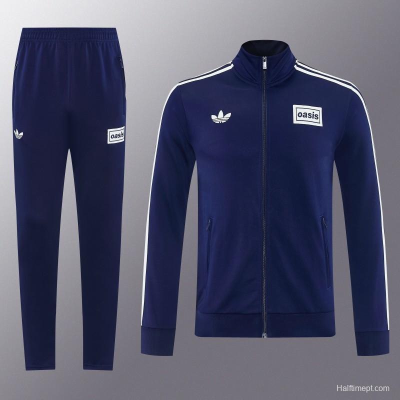 2026 Adidas Navy Blue Full Zipper Jacket + Long Pants