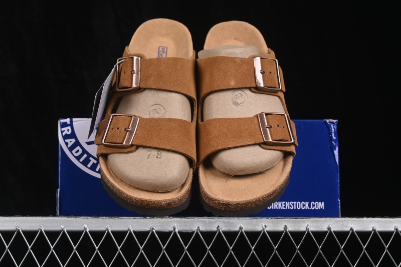 Birkenstock Arizona Soft Footbed Sandals with Sheepskin Lining and Cork-Latex Sole - 1009526