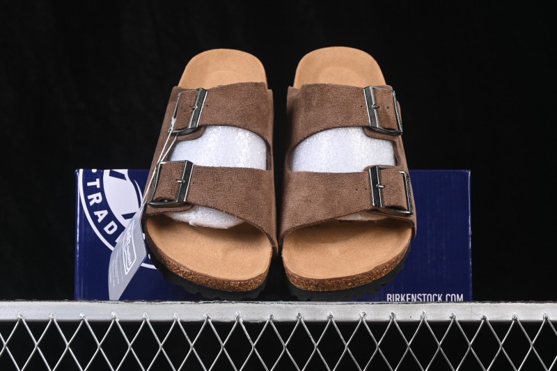 Birkenstock Sheepskin-Lined Suede Sandals with Cushioned Soft Cork Midsole - 1009527