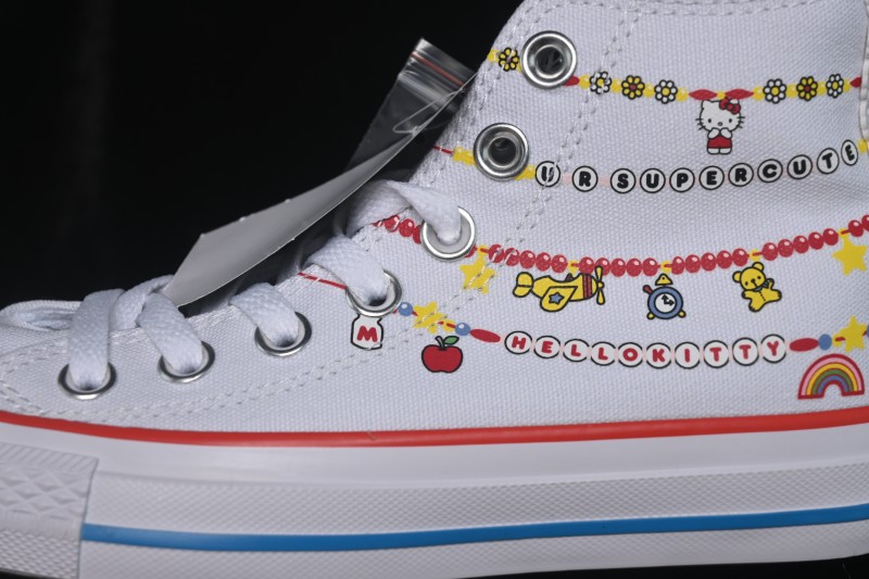 Converse ×Hello Kitty and Friends Picnic Chuck Taylor All Star Hi High-Top Casual Skate Shoes - A17699C