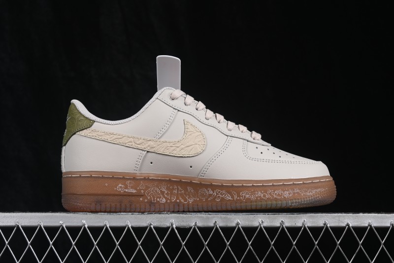 Nike Air Force 1 '07 Low Basketball Lifestyle Shoes with Full-Length Air Cushion - IO7688-921