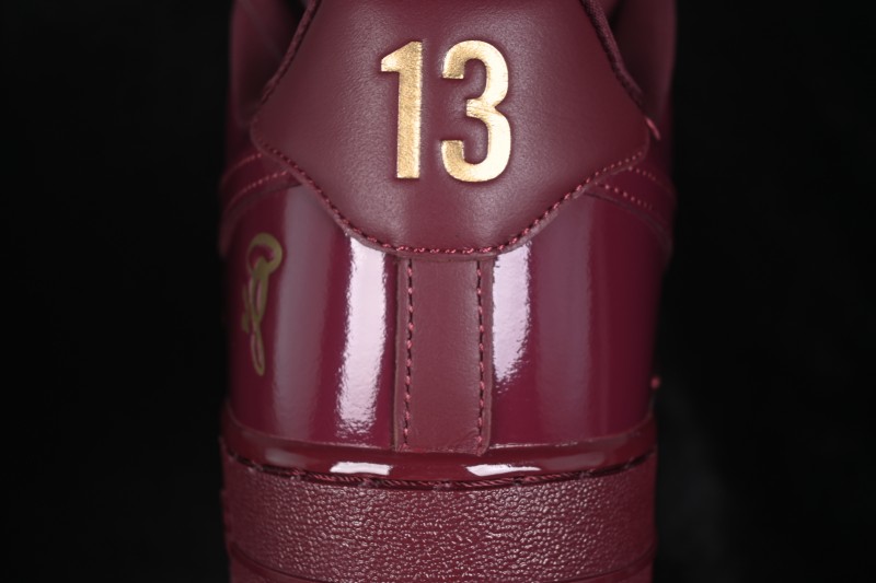 Nike Air Force 1 Low Central Cee Dark Beetroot Casual Sneakers with Patent Leather Upper - IO9970-638