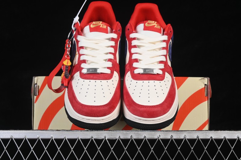 Nike Air Force 1 '07 Low Lunar New Year Edition Red White Blue Panel Casual Sneakers - XD0028-019