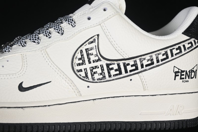 Nike Air Force 1 '07 Low Fendi-Inspired Cream Marble Casual Sneakers - XY9025-020