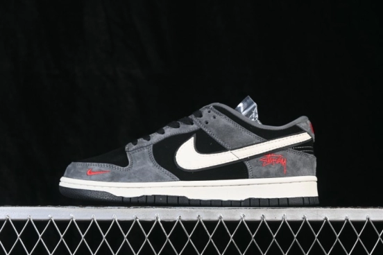 Nike SB Dunk Low Stussy Co-Branded Custom Low-Top Skateboarding Shoes - TX1688-003