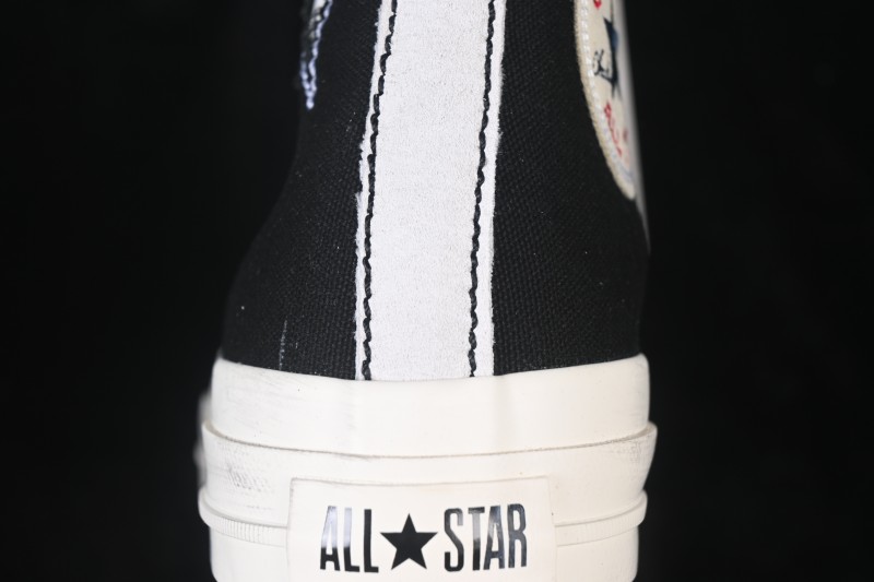 Converse Chuck 70 High-Top Canvas Sneakers with Suede Star Accent and Washed Denim Construction - A19147C