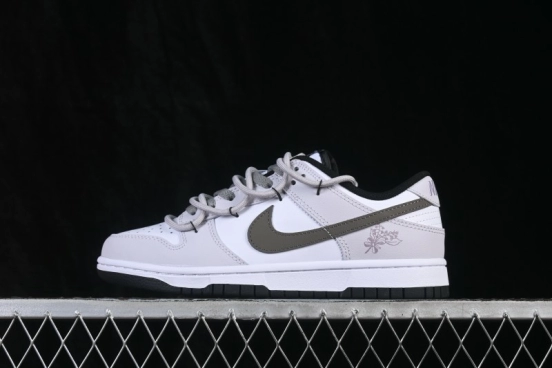 Nike SB Dunk Low Black Grey Lacing Low-Top Skateboarding Shoes - CW1590-100