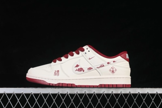 Nike SB Dunk Low Year of the Horse Limited Edition Embroidered Cloud Pattern Low-Top Casual Skateboarding Shoes - QW5288-111