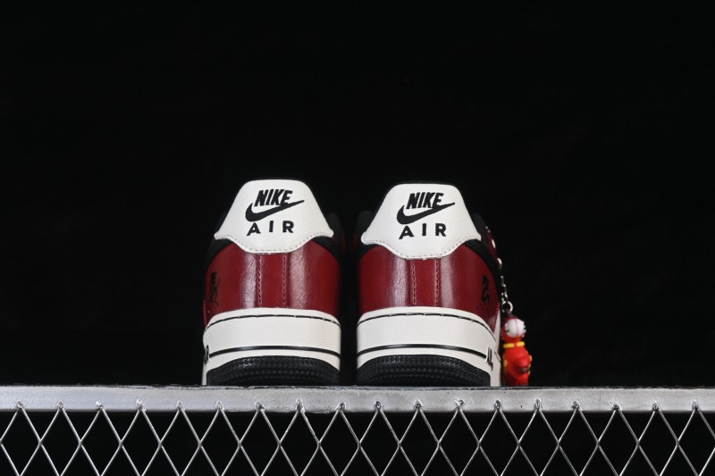 Nike Air Force 1 '07 Low Lunar New Year Edition Basketball Sneakers with Premium Leather Upper - HF3148-102