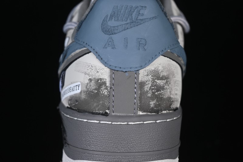 Nike Air Force 1 '07 Low Hand-Drawn Graffiti Skateboarding Shoes with Retro Washed Leather - DB3310-333