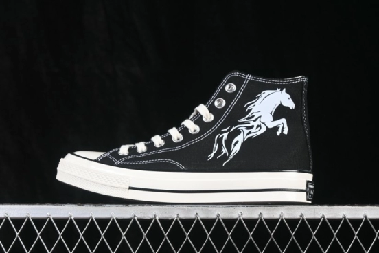 Converse Chuck 1970s Chinese Year of the Horse Edition Classic Graffiti Vulcanized Canvas Sneakers - 162050C