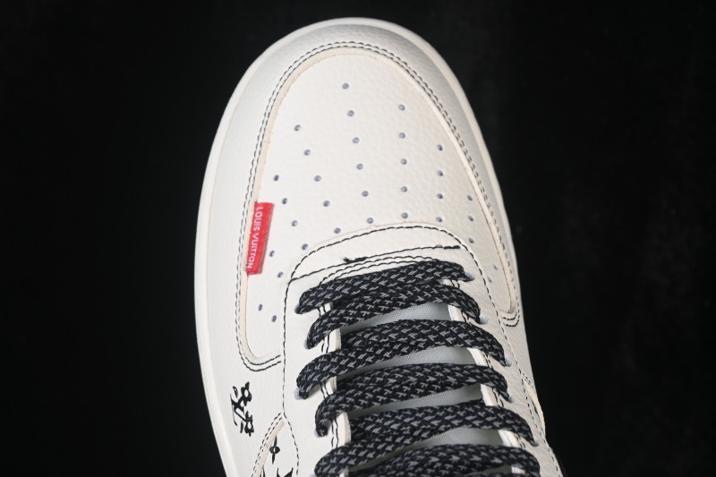 Nike Air Force 1 '07 Low Collaboration Basketball Sneakers with Full-Length Air Cushion - DD1982-345
