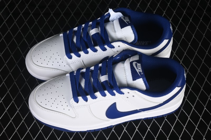 Nike SB Dunk Low White Blue Skateboarding Shoes - HF5441-117