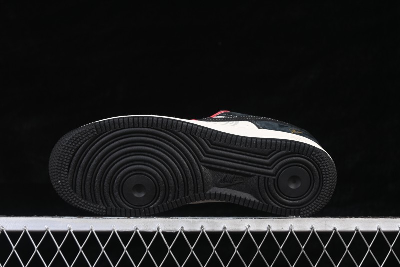 Nike Air Force 1 '07 Low Red and Black Auspicious Blessing Casual Skateboarding Shoes - FC1688-264
