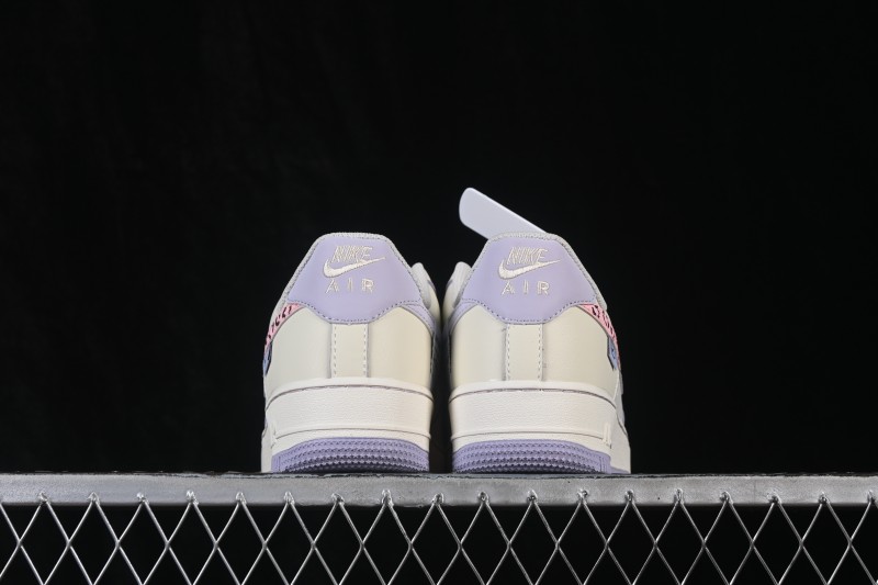 Nike Air Force 1 '07 Low Women's Casual Skateboarding Shoes with Hand-Painted Leopard Swoosh - FB1893-312