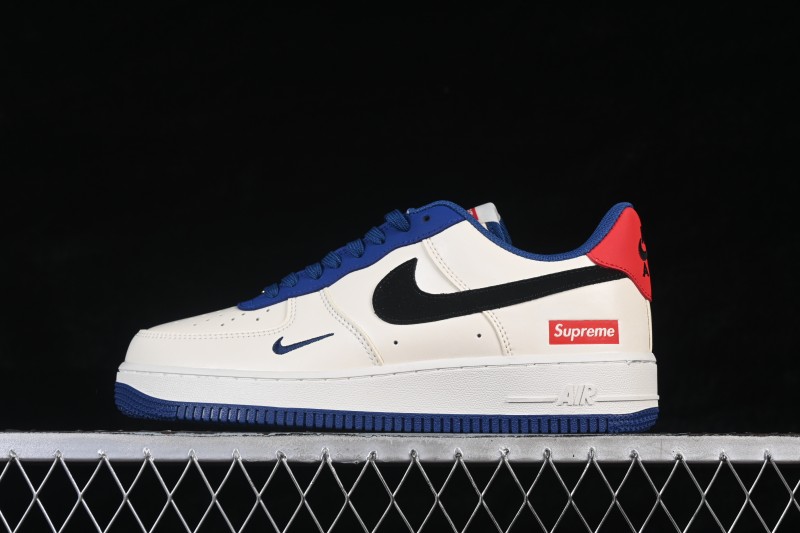 Nike Air Force 1 '07 Low Collaboration White Blue Red Black Low-Top Casual Skateboarding Shoes - CZ2959-100