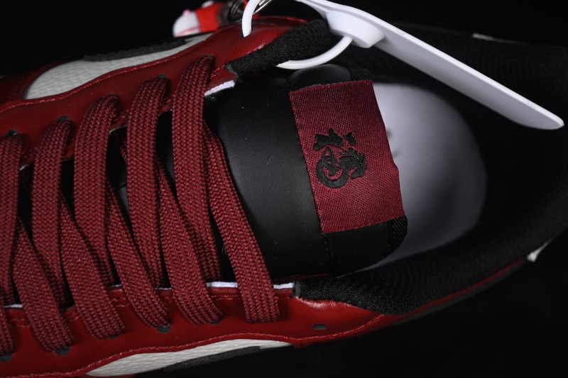 Nike Air Force 1 '07 Low Lunar New Year Edition Basketball Sneakers with Premium Leather Upper - HF3148-102