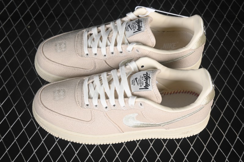 Nike Air Force 1 '07 Low Stussy Collaboration Casual Skateboarding Shoes - CZ9084-200