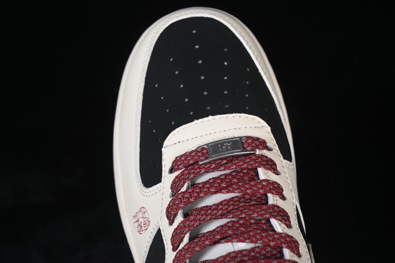 Nike Air Force 1 '07 Low Casual Sneakers with Wine Red Contrast Design - JP2026-152