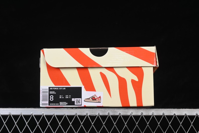 Nike Air Force 1 '07 Low Year of the Horse Brown Red Casual Skateboarding Shoes with Full-Length Air Cushion - XD0028-003