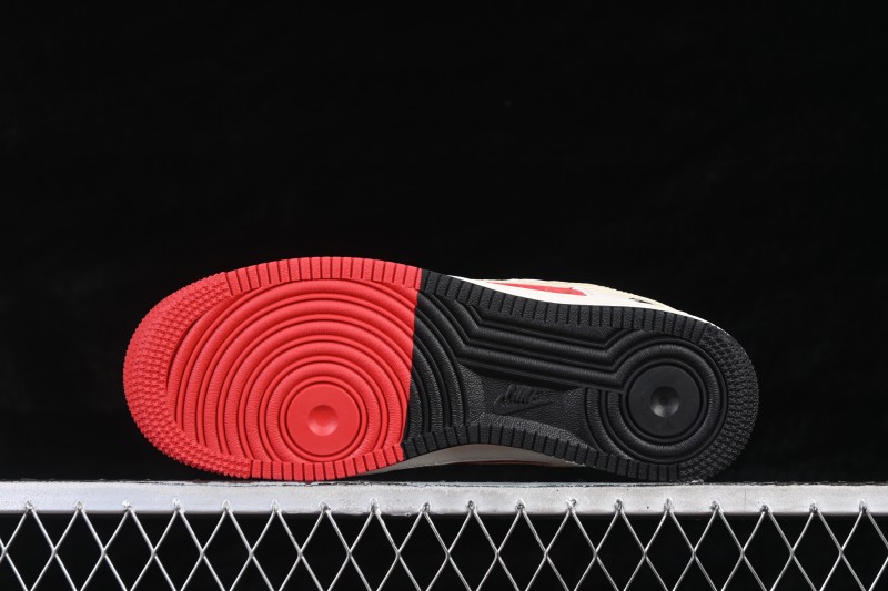 Nike Air Force 1 '07 Low Red and White Contrast Color Casual Skateboarding Shoes - JP2026-156