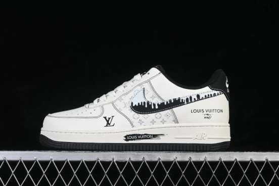 Nike Air Force 1 '07 Low Classic White and Black Casual Sneakers - KG6699-F31