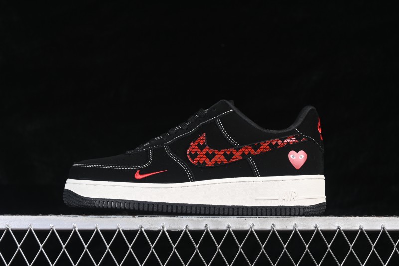 Nike Air Force 1 '07 Low x Comme des Garcons Play Black Heart Sneakers - LD1999-007