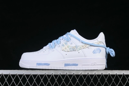 Nike Air Force 1 '07 Low Woven Blue Pastel Casual Skateboarding Shoes - DC9999-223