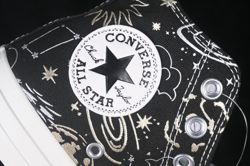 Converse All Star Star Constellation Galaxy Print High-Top Canvas Sneakers - A23870C