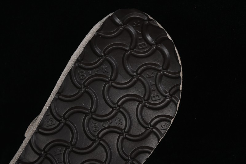 Birkenstock Grey Suede Sheepskin Lined Sandals with Soft Footbed
