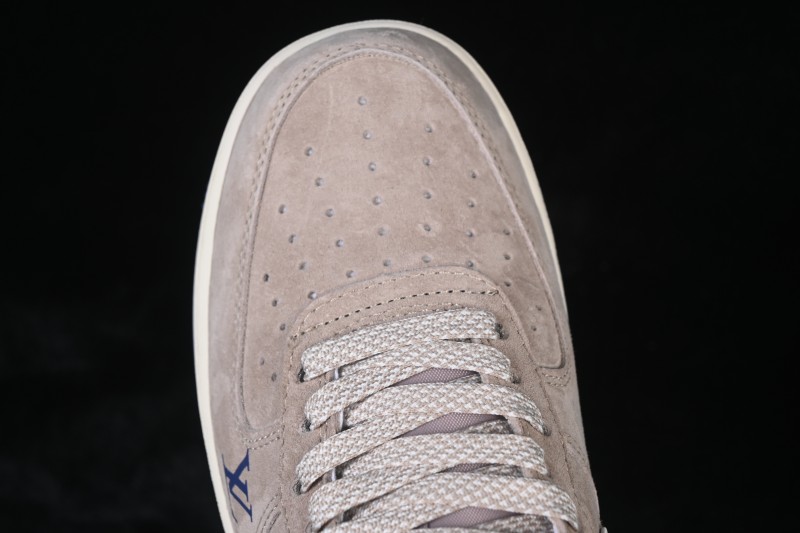 Nike Air Force 1 '07 Low LV Collaboration Grey Blue Pigskin Leather Casual Sneakers - KL1688-004
