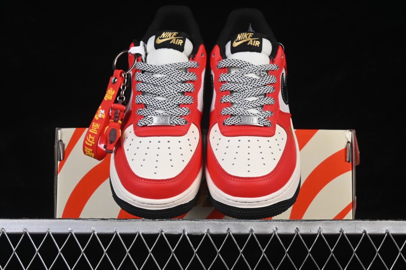 Nike Air Force 1 '07 Low Year of the Horse Limited Edition Cloud Pattern Black Red Casual Skateboarding Shoes - MZ9588-818