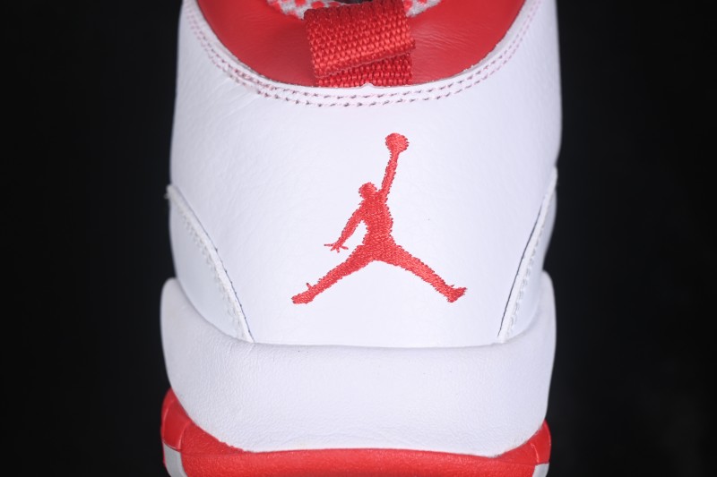 Nike Air Jordan 10 Retro Red Steel Basketball Shoes with Iconic Design - 310805-161