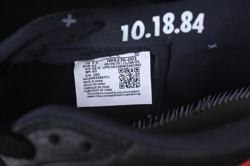 Nike Air Jordan 1 Low Banned Black Red Low Top Cultural Casual Skateboard Shoes - IW6276-001