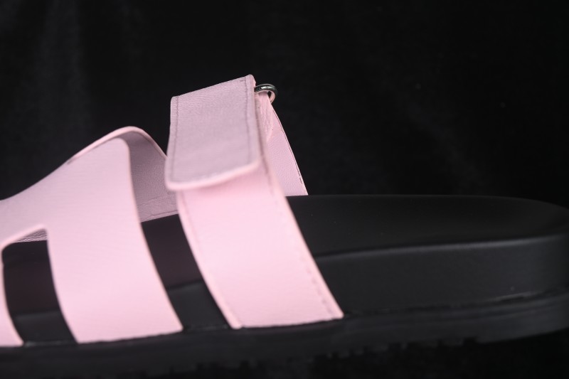 Hermes Chypre Flat Slide Sandals - Ceramic Pink