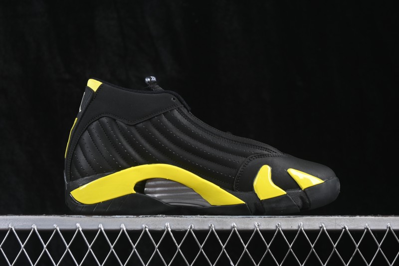 Air Jordan 14 Retro Thunder Black Yellow Basketball Shoes - 487471-070