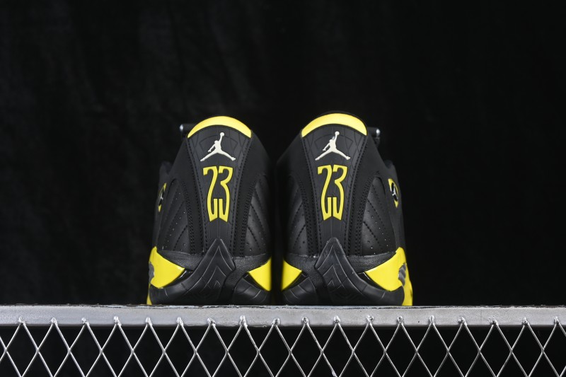 Air Jordan 14 Retro Thunder Black Yellow Basketball Shoes - 487471-070