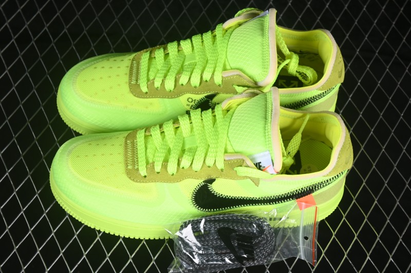 Nike Air Force 1 Low Off-White Translucent Yellow Sneakers - AO4606-700