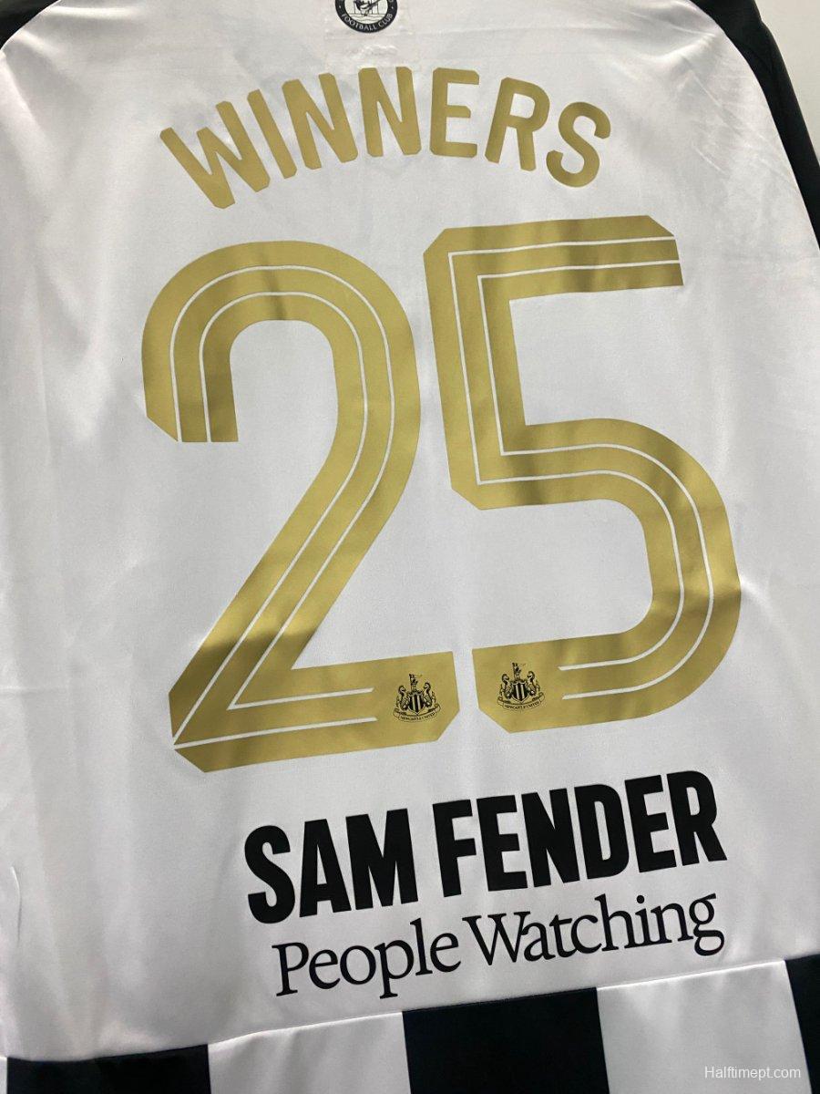 24/25 Newcastle United  CARABAO CUP Final EFL Customized  VS Liverpool Home Jersey