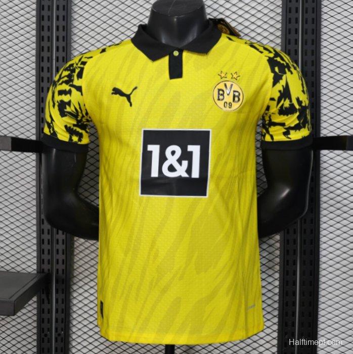 Player Version 25/26 Borussia Dortmund Yellow with Black Pattern Jersey
