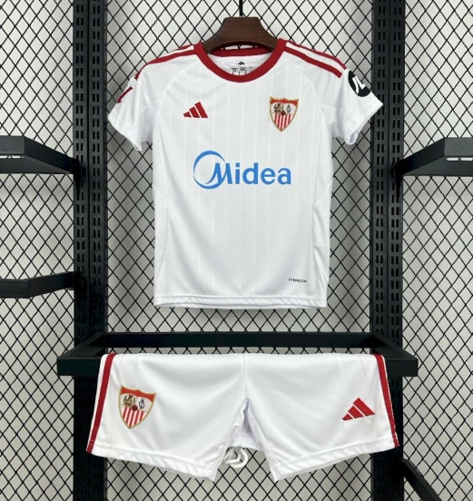 25/26 Kids Sevilla FC Home Jersey