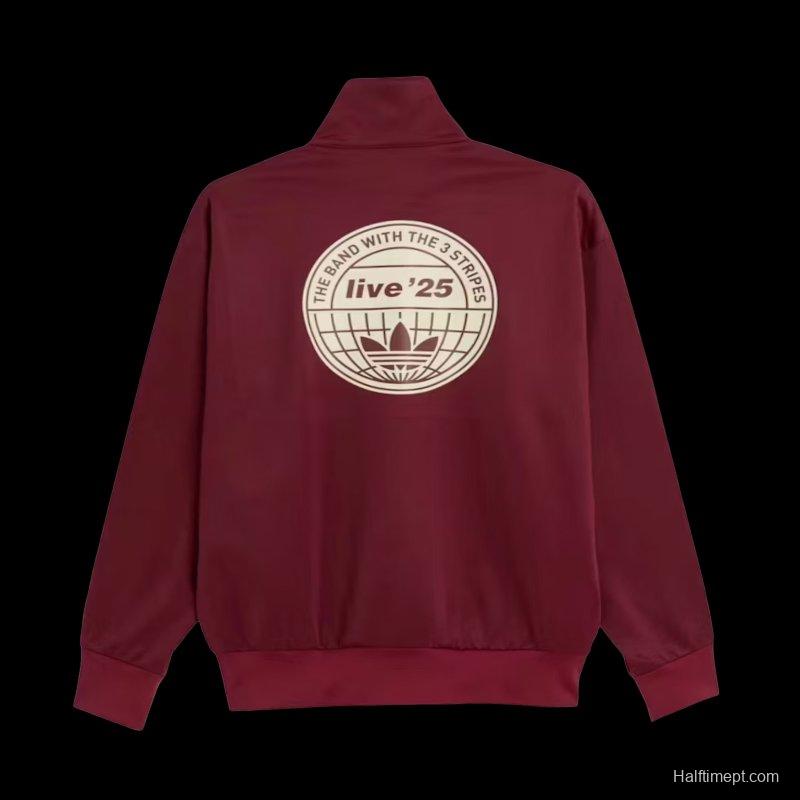 adidas x Oasis Tour Firebird Track Top Noble Maroon